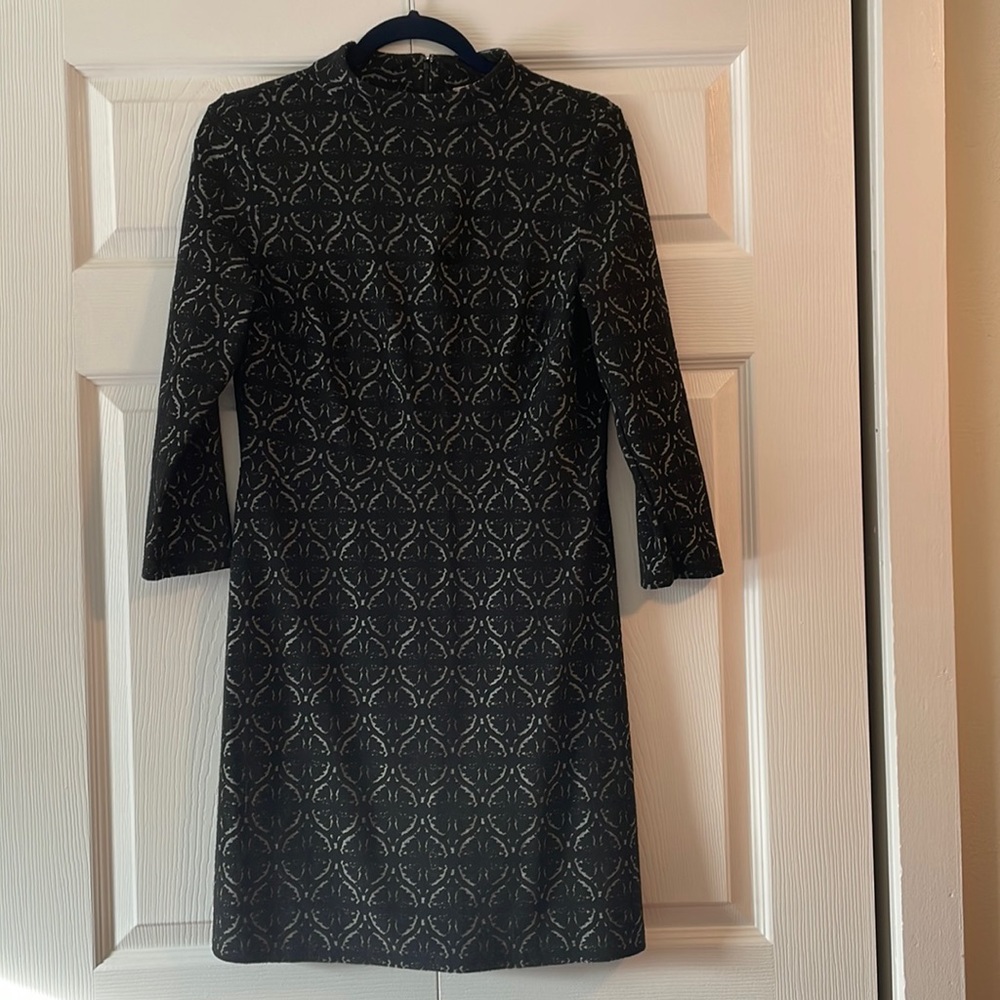 Loft outlet black 3/4 sleeved mini dress